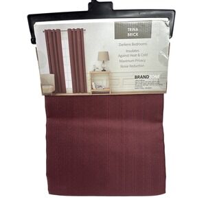 Grommet Panel Pair 2 Blackout Window W-40"/L- 84"Curtains Trina Brick New